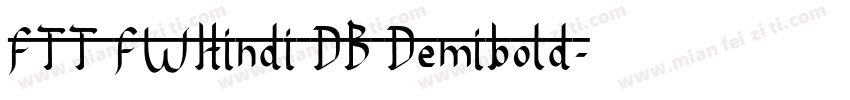FTT FWHindi DB Demibold字体转换